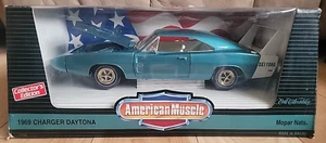 Ertl 1969 Dodge Daytona Charger Turquoise / White American Muscle Ertl 1:18 NEW - Picture 1 of 9