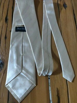 David Donahue шелк/хлопок сделано в США слоновой кости роскошь шелк дизайнерский мужской галстук - Изображение 1 из 4