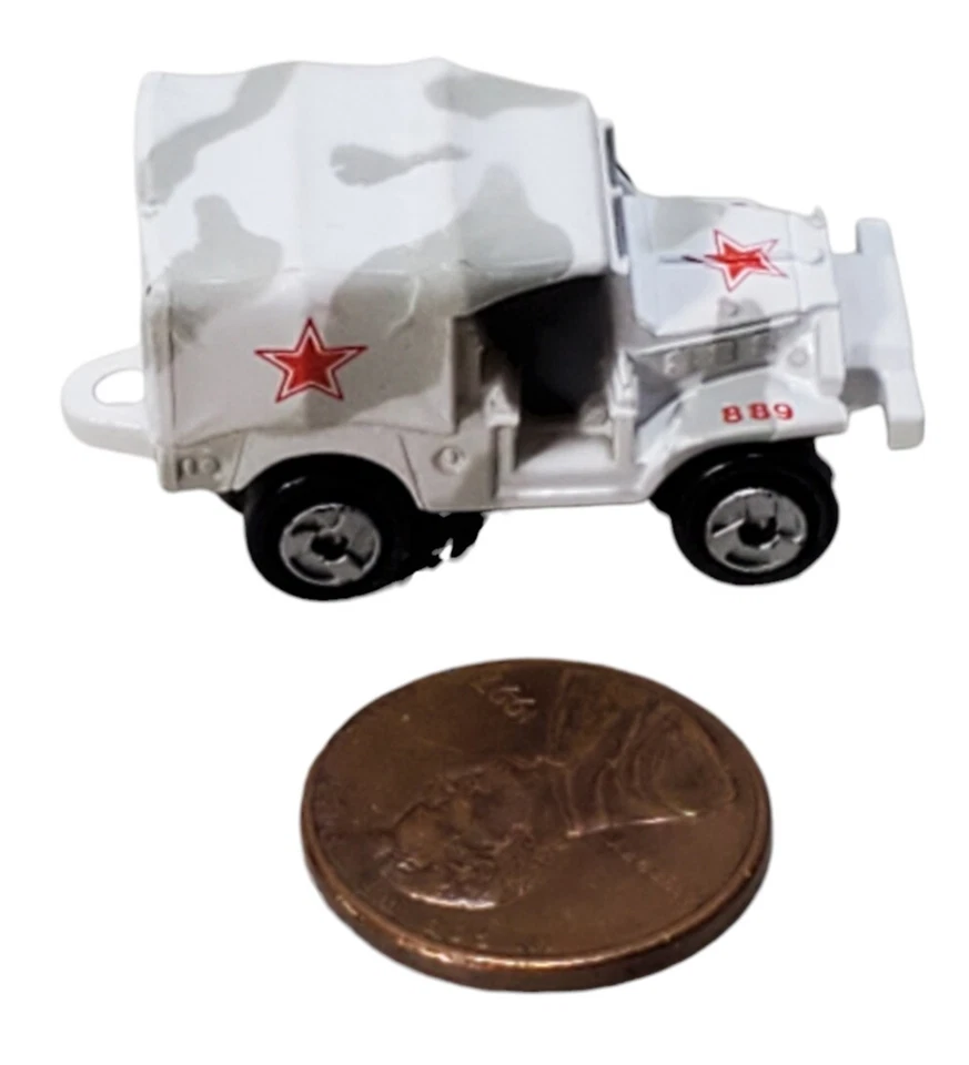 Micro Machines Galoob 1986 CCCP Soviet Military Command Truck Jeep Grey Camo - Image 1 of 4