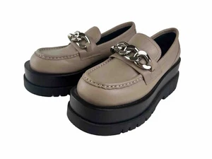 Jeffrey Campbell Hi Plateau-Loafer-Pumps mauvefarben pink kubanische Kette Damen 6 gebraucht, in einwandfreiem Zustand - Bild 1 von 6