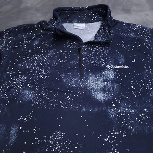 Columbia All Over Galaxy Stars Large Fleece Warm Outdoor Outdoors Zip Hike Camp - Picture 1 of 6