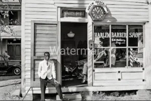 Vintage 1940's Reprint Photo of African American Black Man Harlem Barber Shop - Picture 1 of 1
