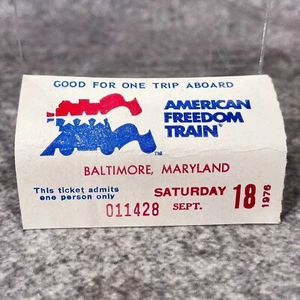 American Freedom Train Ticket Stub Baltimore Maryland September 18th 1976 - Picture 1 of 2