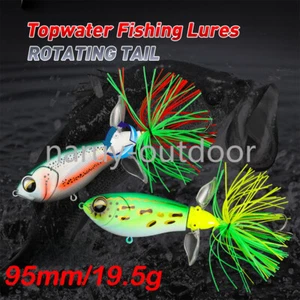 Señuelos de pesca flotantes Whopper Plopper 9,5 cm/19 g Topwater cola giratoria para lubina - Imagen 1 de 28