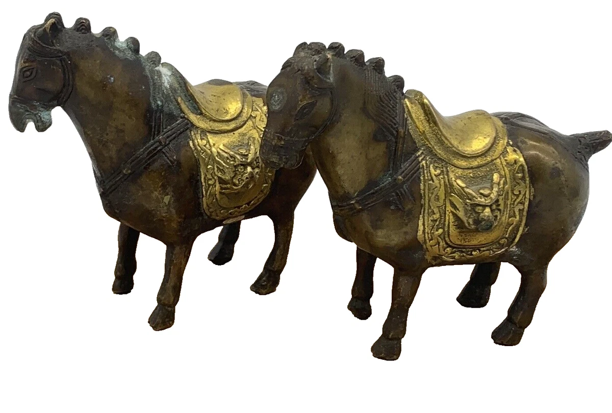 中国　古銅鍍金　馬像　紙鎮　置物　V　R7506 中国 古銅鍍金 馬像 紙鎮 置物 V R7506 ◇御泓軒◇『漢時代 青銅器