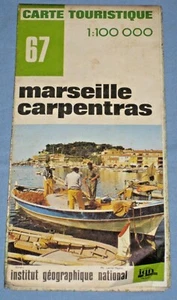 MARSEILLE CARPENTRAS - Carte touristique n. 67 IGN - 1975 ( Atlas Road Map )(P3) - Picture 1 of 1