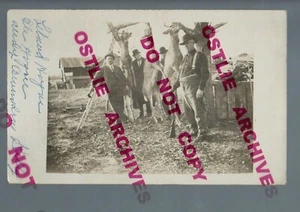 Eleva WISCONSIN RPPC 1909 HIRSCHJAGD Preis DEAD BUCKS bei Mondovi Osseo Eau Claire - Bild 1 von 3