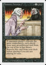 Demonic Attorney Revised NM Black Rare Reserved List MAGIC MTG CARD ABUGames