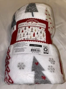 Holiday Time Super Soft Plush Throw Christmas Trees Blanket 50”x60” - Picture 1 of 6