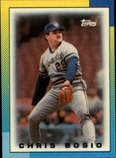 1990 Topps Mini Leaders Milwaukee Brewers Baseball Card #19 Chris Bosio
