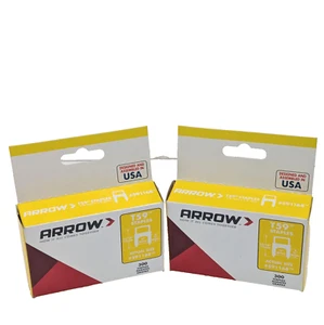 600 (2 packs of 300) Arrow T59 1/4"x1/4" Insulated Cable Staples White #591168 - Picture 1 of 5