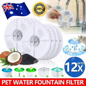 12Pcs Carbon Filters Water Fountain Replacement For Pet Dog Cat Water Drinking
