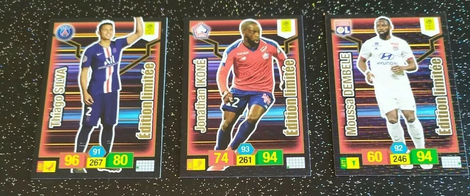 2019-20 Panini Adrenalyn XL Edition Limitee Ligue 1 lot de 3 Ikone Dembele Silva - Photo 1/1