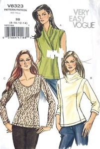 Top patrón VOGUE Misses V8323 talla 8-14 SIN CORTAR - Imagen 1 de 2