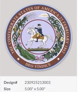 GREAT SEAL ๐ธ๐ด CSA *HUGE* 5" STICKER Confederate States of America ๐ธ๐ด 5 PACK - Picture 1 of 24