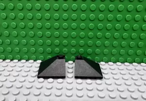 Lego 2 Castello Nero 3x3 Doppio Pendenza Convessa NUOVO - Foto 1 di 1