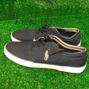 Polo Ralph Lauren Faxon Low Canvas Upper Sneaker Blue Gray Size 14! - Picture 1 of 1