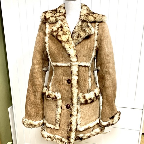Cappotto lungo pelliccia COACH SCHOTT NYC beige