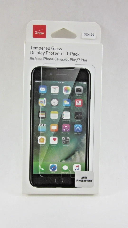 Verizon Tempered Glass Screen Protector for iPhone 8 Plus, 7 Plus, 6 Plus NIB - Image 1 of 2