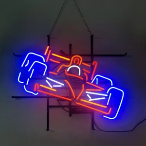 24"x20"Formula Racing Neon Sign Light for Bedroom Wall Decor Real Glass Tube Art - Picture 1 of 2