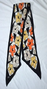 Vintage KATJA Spring Summer Fall Ponytail Scarf Orange Yellow Floral - Picture 1 of 5