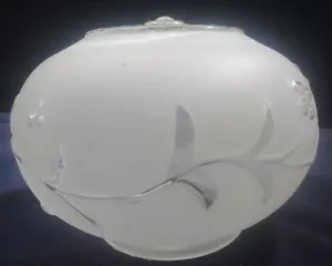 Paralume lampada forale ovale smerigliato art deco vintage soffitto bellissimo 4 1/4" N - Foto 1 di 3