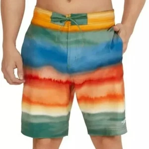 Speedo Men's Coastal Ombre Boardshort in Dark Ivy UPF 50+ Water Repellent Sz 2XL - Picture 1 of 5