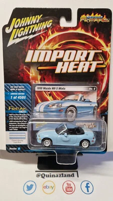 Johnny Lightning Street Freaks Import Heat 1999 Mazda MX-5 Miata blu (NG33) - Immagine 1 di 2