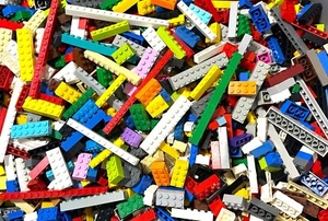LEGO Bulk Lot of 2 Pounds ONLY BUILDING BRICKS Clean Genuine 2 Lbs Grab Bag - Picture 1 of 7
