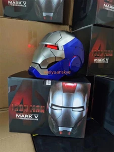 1/1 Iron Man MK5 Helmet Voice-control Wearable Mask Cosplay Prop Gold/Black Toy - Picture 1 of 43