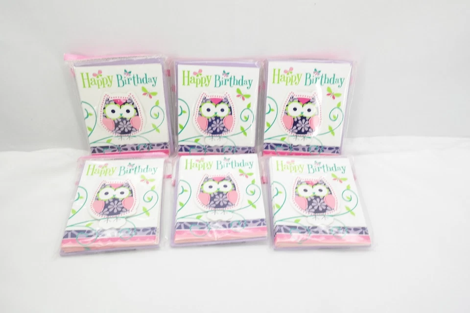 Happy Birthday Invitations Owl Pal / 6 Pack / 8 Count Party  = 48 TF - Image 1 of 4