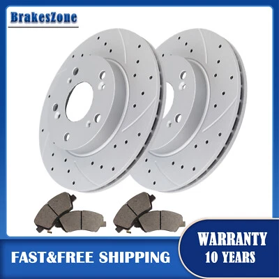 Pastillas de rotores de freno delanteros aptas para frenos Honda Civic 2006-2008 2009 2010 2011 Foto 1 de 4