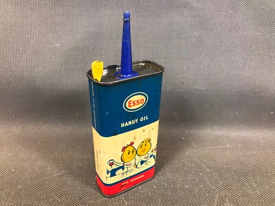 Ancienne petite burette d'huile ESSO Handy Oil déco garage automobile vintage - Photo 1/4