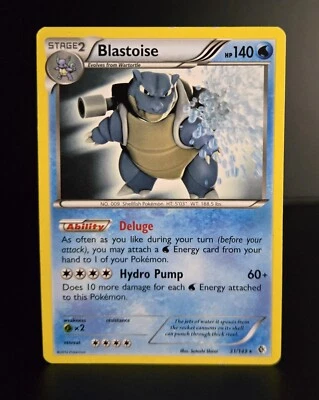 Pokémon TCG - BLASTOISE #31 - RARE - Black & White: Boundaries Crossed 2012 - LP - Image 1 of 2