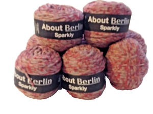 About Berlin Sparkly from Lana Grossa Ribbon Yarn grey/berry/red brown/wine red - Picture 1 of 10