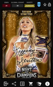 WWE Topps Slam Night Champions Tiffany Stratton Legendary 24 cc DIGITAL - Picture 1 of 1