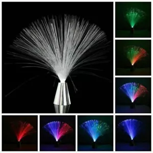 LED Glasfaserlampe Fiberglaslampe Farbwechsel Lichtfaser Nachtlicht Party Deko - Bild 1 von 12