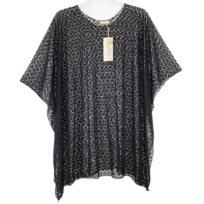 Traje de baño Sunset Cove para mujer talla única negro ganchillo playa piscina boho nuevo con etiquetas Foto 1 de 4