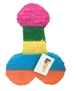 Pecker Pinata 20" Tall Multicolored Bachelor Bachelorette Party Favors Gag Gifts - Picture 1 of 1