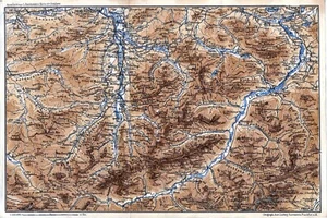 Oberstdorf Immenstadt Reutte 1901 small orig. Map + Wanderf. (22 p.) Hinterstein - Picture 1 of 3