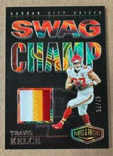 2023 Panini Plates & Patches Football Travis Kelce Swag Champ jersey patch 67/75