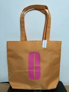 Borsa tote da viaggio fiore Clinique Bloomingdales shopping arancione - Foto 1 di 3