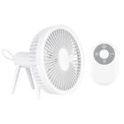 4 Speeds Mini Desk Fan with LED Light Remote Control USB Fan for Home Office