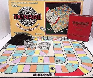 RARO GIOCO DA TAVOLO VINTAGE Denarii Ultimate Bible Family Christian Trivia 1984 - Foto 1 di 12