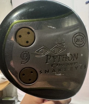 Python Offset Snake Eyes Golf Club 26.5 Degree. Used vintage golf club - Image 1 of 4