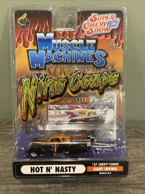 Muscle Machines '37 CHEVY COUPE Hot N' Nasty Nitro Coupe 1:64 - GARY IRVING NEW - Image 1 of 3