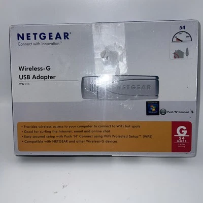 NEW NETGEAR Wireless-G USB Adapter New In Box NIB - Image 1 of 4