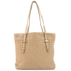 Authentic BOTTEGA VENETA Intrecciato Tote Bag Leather Beige 162937 F/S - Picture 1 of 21