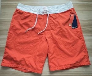 Old Navy Men's Medium Orange Board Shorts Lined Swim Trunks 8" NEW UPF 40 M - Picture 1 of 16
