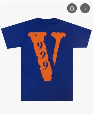 Vlone - Juice X World 999 Camiseta Manga Corta Azul Hombre, Cómoda Todas las Tallas Foto 1 de 4